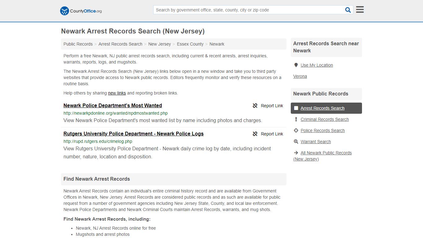 Arrest Records Search - Newark, NJ (Arrests & Mugshots)
