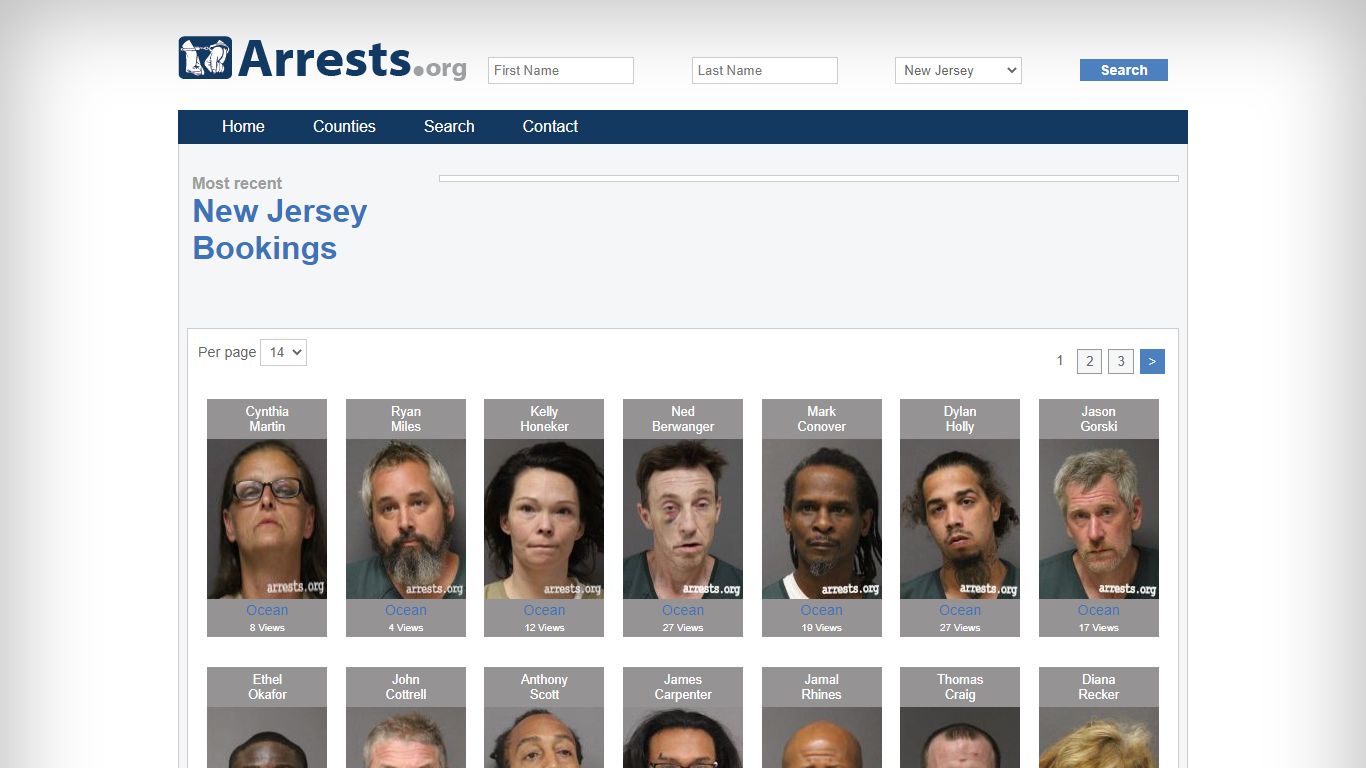 New Jersey Arrests and Inmate Search